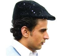 Dress Up America Sequined Flat Cap - Cabbie Hat For Men - Sequin Newsboy Flat C