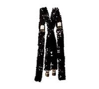 Dress Up America Sequined Suspenders (Black)
