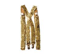 Dress Up America Sequined Suspenders (Gold)