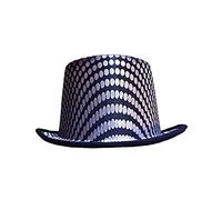 Dress Up America Silver Squared Top Hat - Beautiful Hat For Role Play