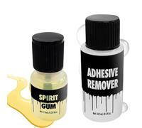 Dress Up America Spirit Gum and Adhesive Remover Kit - Large Size 7.3ml | Face and Body Cosmetic Glue Makeup Set - Suitable for Halloween, Special Effects, Prosthetics and Theatre SFX Fun