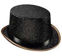 Dress Up America Top Hats for Adults - Shiny Tuxedo Hat for Men and Women - Costume Magician Hat, Black