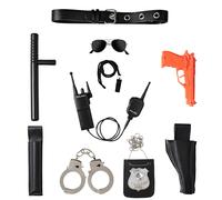 Dress Up America Ultimate All-In-One Police Accessory Role Play Set for Kids- Cop Equipment for kids Includes Gun, handcuffs, police badge, Durable Plastic Construction, Halloween Accessories for Kids