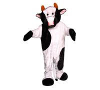Dress Up America White & Black Adult's Cow Mascot Costume, , Adults One Size (Waist 60 Inch, Height 75 Inch)
