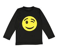 Dress Up America Winking Emoji T-Shirt for Adults , Black, Large