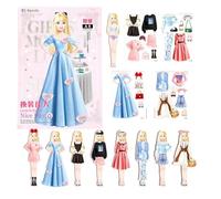 Dress up Dolls - Relaxing and Fun Clothing Matching Game | Portable Princess Dress up Paper Doll Easy to Grip Present for Children Girls 4-7 Years Old