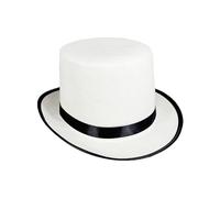 Dress Up Magician Top Hats for Adults Deluxe Tuxedo Hat Costume Party Favors for Men Women Hippies Stage Hat (A-Black White, 31cm*27cm)