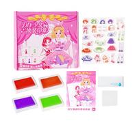 Dress Up Stamp Book, Collecting Book Dress Up, Creative Expression Portable Fun Skill Development Interactive Learning, Dressing Sticker for Easter Birthday Children's Day