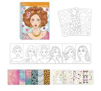Dress Up Sticker Book, Reusable Creative Sticker Activity Pad for Kids, Interactive Pretend Play Learning Game for Girls Boys Toddler, Ideal for Travel, Car Rides, Birthdays, and Family Fun