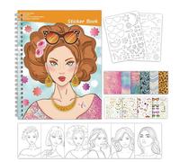 Dress Up Sticker Book, Reusable Creativity Activity Books, Interactive Learning Game, Compact Ideal for Playtime, Preschool, Family, Boys, Girls, Teens, Travel, Birthday, and Car Rides
