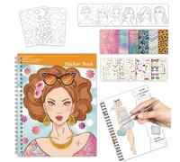 Dress up Stickers, Reusable Dress-up Creativity Sticker Book, Educational Toys Fine Motor Skills for Airplane Girls Teens Toddler Preschool Home Classroom Birthday Waiting Room