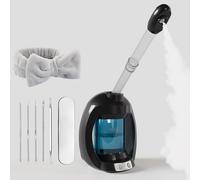 Dress Vous Nano Ionic Facial Steamer for Deep Cleansing, Steamer for Beauticians, Professional Facial Steamer for Facial Spa at Home.(Black)