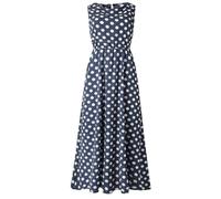 Dress Wedding Long Sleeve Polka Dot Sleeveless A-line Pleated Loose Ruched Flowy Casual Tank Dress Tunic Dress Beach Dress, blue, XXL