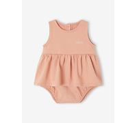 Dress with Integrated Bodysuit for Newborns old rose