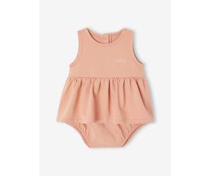 Dress with Integrated Bodysuit for Newborns old rose