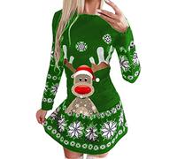 Dress Women, Women Xmas Santa Gift Red Dresses For UK Snowflake Dress Ladies Christmas Dresses Adult Christmas Costume Mrs Santa Claus Costume