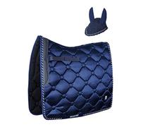 Dressage Big Check Diamond Cut / Horse Pad / Horse Saddle Pad (Navy Blue, Cob/Pony)