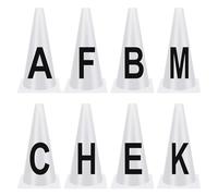 Dressage Cones Training Cones - Horse Training Cones Set | Competition Dressage Marker Cones | Reusable Dressage Cones With Letters | White Dressage Letters Cones For Equestrian Athletes