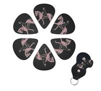 Dressage Dressage Rider Horse Guitar Picks 5 Set（30PCS）, Celluloid Plectrums with Guitar Pick Holder, Abstract Art Pics Personalized Custom Guitar Picks for Bass, Acoustic Electric Guitars 0.71mm
