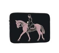 Dressage Dressage Rider Horse Laptop Case Sleeve 12 inch, Shockproof Protective Notebook Case Travel Laptop Bag Briefcase for Men Women Computer Cover Waterproof Computer Carrying Bag
