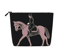 Dressage Dressage Rider Horse Toiletry Bags for Women, Portable Travel Cosmetic Bag, Daily Organiser with Zipper