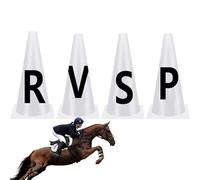 Dressage Letters PP - Letter Coded Cones For Equine Dressage Practice, Stable Standing Cones With Legible Markings, Suitable For Riding Lessons, Course Setup, Equestrian Events