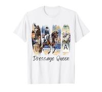 Dressage Queen Bay Horse Show Watercolor Brushstroke T-Shirt