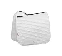 LeMieux Dressage Suede Square Saddle Pad - Saddle Pads for Horses - Equestrian Riding Equipment and Accessories (White - Large)