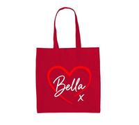 Dressdown Bella Love Heart Kiss - 100% Cotton Tote Bag - Classic Red - One Size