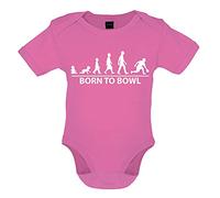 Dressdown Born to Bowl - Organic Babygrow/Body suit - Bubble Gum Pink - 3-6 Months