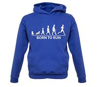 Dressdown Born to Run - Childrens/Kids Pullover Hoodie - Royal Blue - L (7-8 Years)