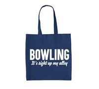 Dressdown Bowling It's Right Up My Alley - 100% Cotton Tote Bag - French Navy - One Size