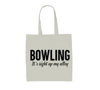 Dressdown Bowling It's Right Up My Alley - 100% Cotton Tote Bag - Natural - One Size