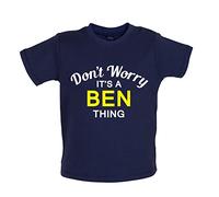 Dressdown Don't Worry It's a Ben Thing! - Organic Baby/Toddler T-Shirt - Nautical Navy - 18-24 Months