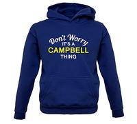 Dressdown Don't Worry It's a Campbell Thing! - Childrens/Kids Pullover Hoodie - Oxford Navy - 7-8 Years