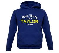Dressdown Don't Worry It's a Taylor Thing! - Childrens/Kids Pullover Hoodie - Oxford Navy - 5-6 Years