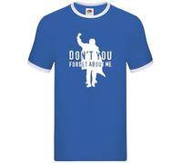 Dressdown Don't You Forget About Me - Mens Contrast Ringer T-Shirt - Royal/White - XXL