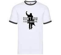 Dressdown Don't You Forget About Me - Mens Contrast Ringer T-Shirt - White/Black - Medium