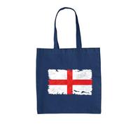 Dressdown England Grunge Style Flag - 100% Cotton Tote Bag - French Navy - One Size