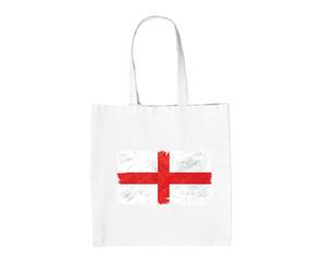 Dressdown England Grunge Style Flag - 100% Cotton Tote Bag - White - One Size
