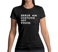 Dressdown Error 404 Costume Not Found - Womens Crewneck T-Shirt - Black - Medium