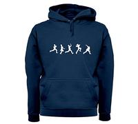 Dressdown Evolution of Cricket Bowling - Unisex Premium Hoodie/Hooded Top - Oxford Navy - Medium