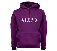 Dressdown Evolution of Cricket Bowling - Unisex Premium Hoodie/Hooded Top - Purple - Medium