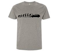 Dressdown Evolution of Man Car Mechanic - Organic Men's/Unisex T-Shirt - Melange Grey - XXL