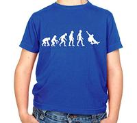 Dressdown Evolution of Man Skateboarding - Childrens/Kids Crewneck T-Shirt - Royal - L (9-11 Years)