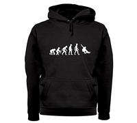 Dressdown Evolution of Man Skateboarding - Unisex Premium Hoodie/Hooded Top - Black - XXL