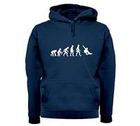 Dressdown Evolution of Man Skateboarding - Unisex Premium Hoodie/Hooded Top - Oxford Navy - Large