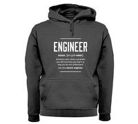 Dressdown Funny Engineer Definition - Unisex Premium Hoodie/Hooded Top - Charcoal - Medium