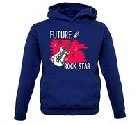 Dressdown Future Rockstar - Childrens/Kids Pullover Hoodie - Oxford Navy - 7-8 Years
