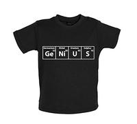 Dressdown Genius Periodic Table - Organic Baby/Toddler T-Shirt - Black - 12-18 Months